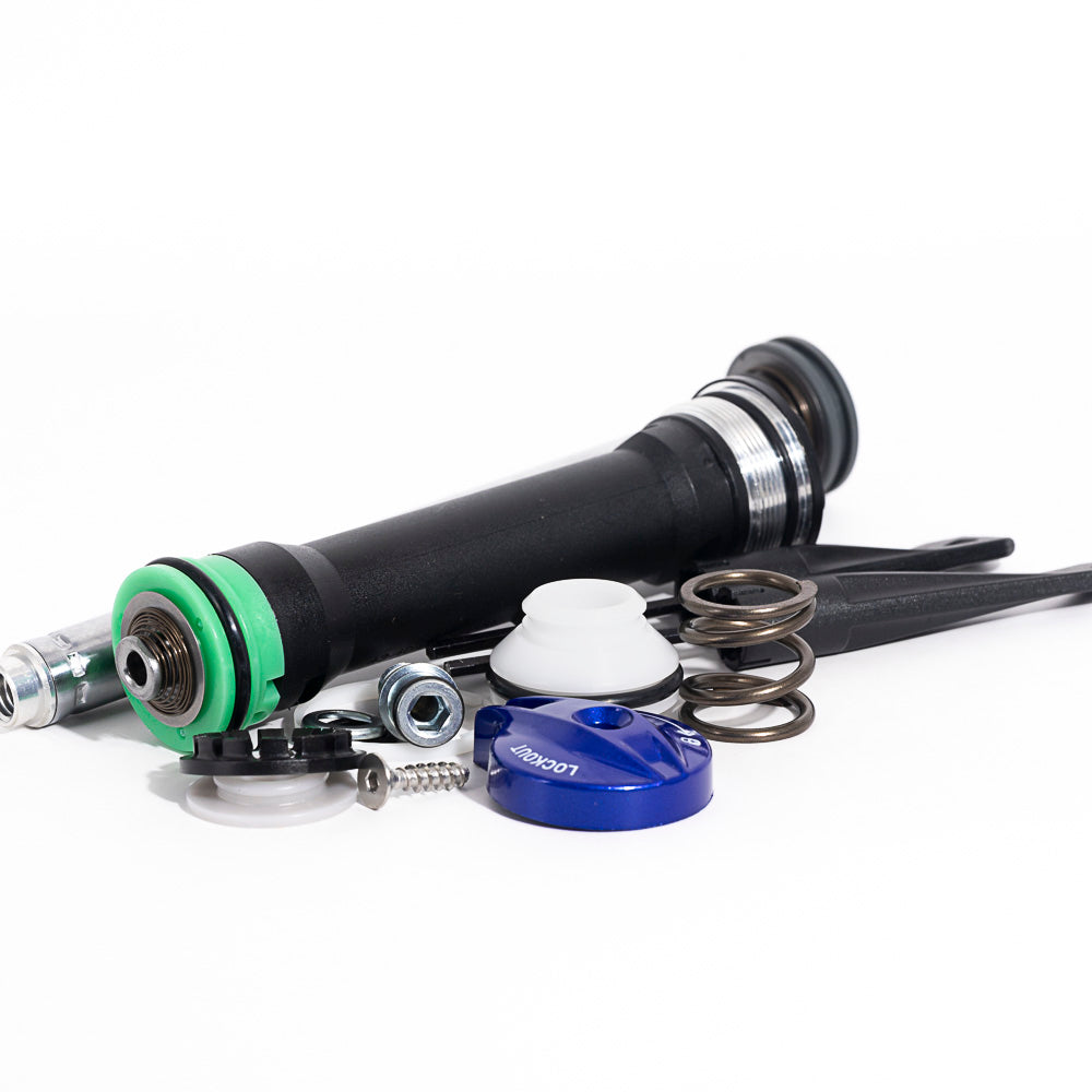 RockShox Fork Damper Assembly - Crown Turn Key 26" / 29", 100mm (Includes Right Side Internals) - XC30 A1 - A3 / 30 Silver A1