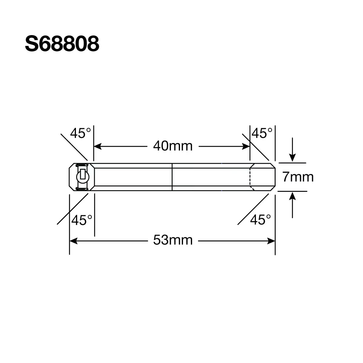 Enduro HS Bearing 1.5" 40 x 53 x 7 45x45° SS