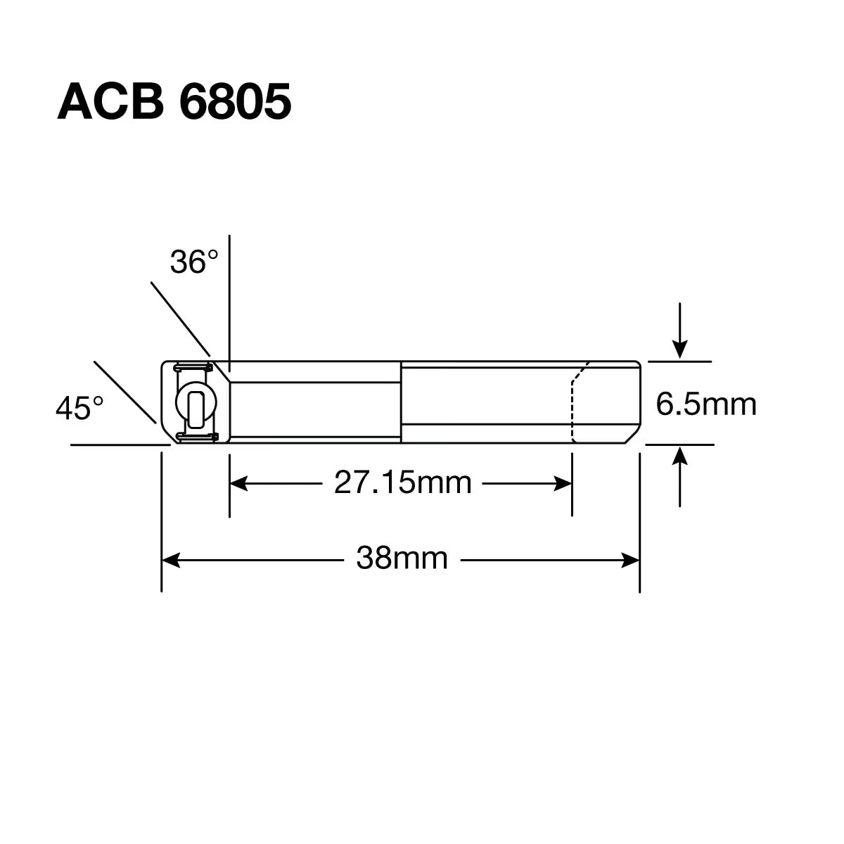 Enduro HS Bearing 1" 27.15 x 38 x 6.5 36x45° SS