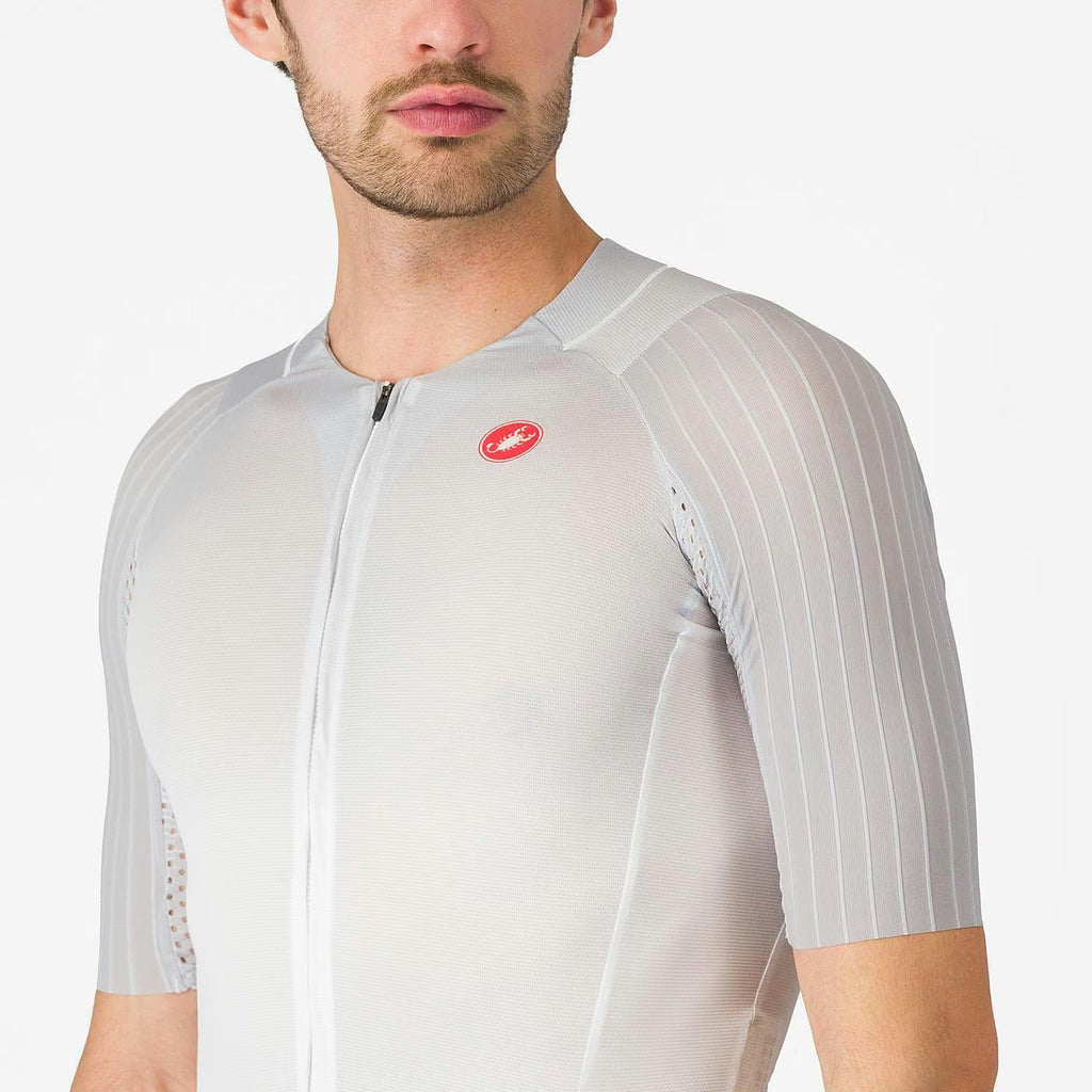 Castelli Free Sanremo 3 Tri Suit Short Sleeve Men's White/Black