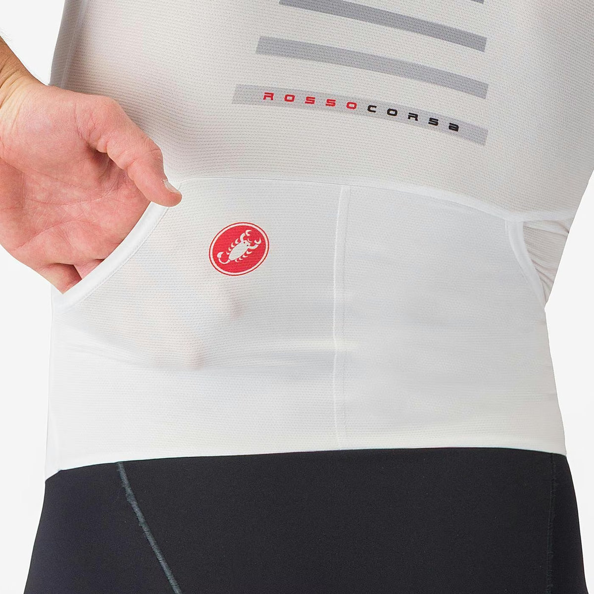 Castelli Free Sanremo 3 Tri Suit Short Sleeve Men's White/Black