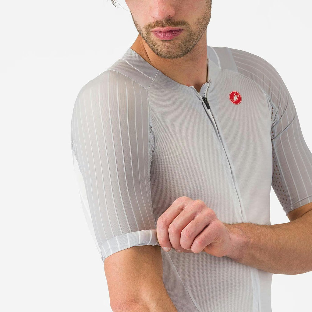 Castelli Free Sanremo 3 Tri Suit Short Sleeve Men's White/Black