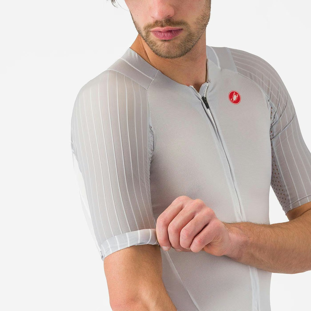 Castelli Free Sanremo 3 Tri Suit Short Sleeve Men's White/Black