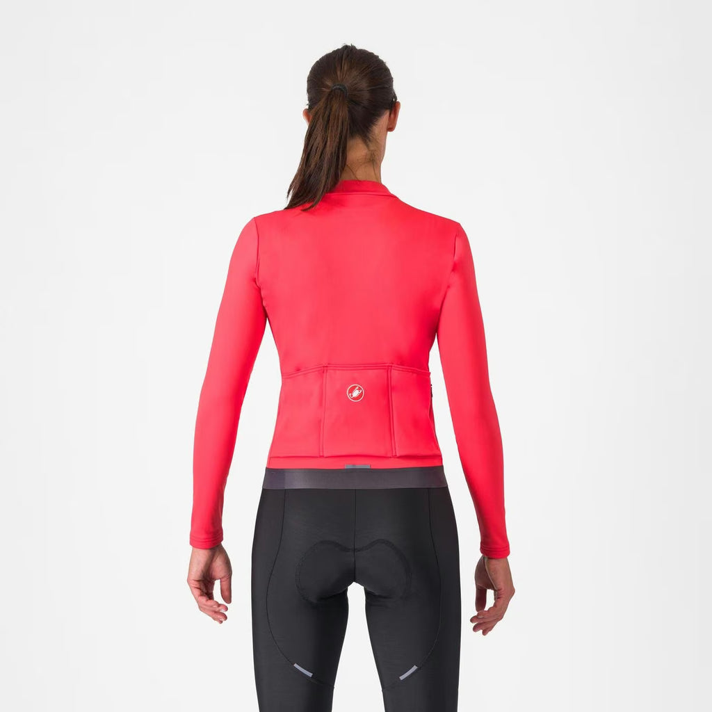 Castelli Espresso Thermal Jersey Women's Hibiscus / Dark Gra