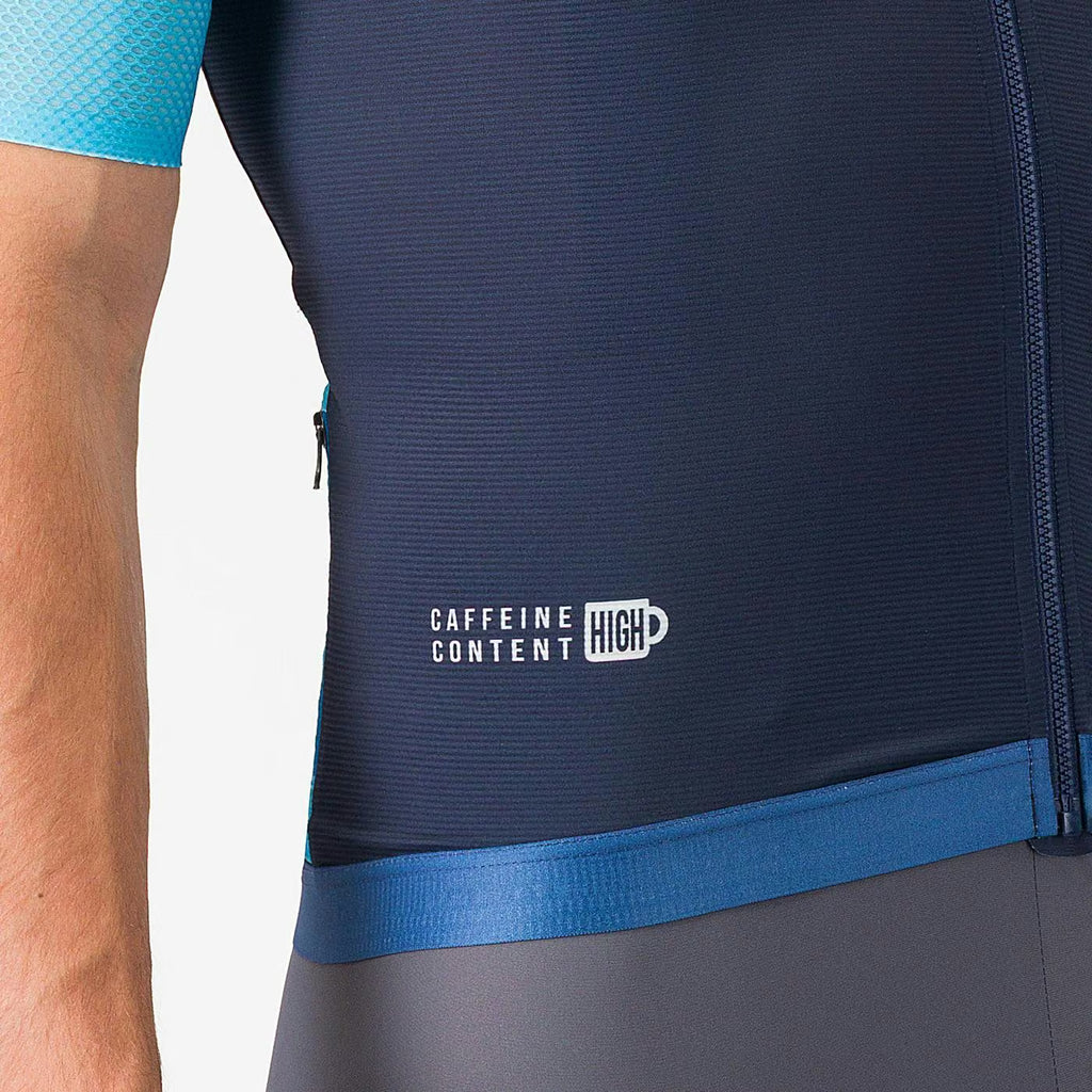 Castelli Corretto Jersey Men's Belgian Blue/Neon Cobalt-Whit