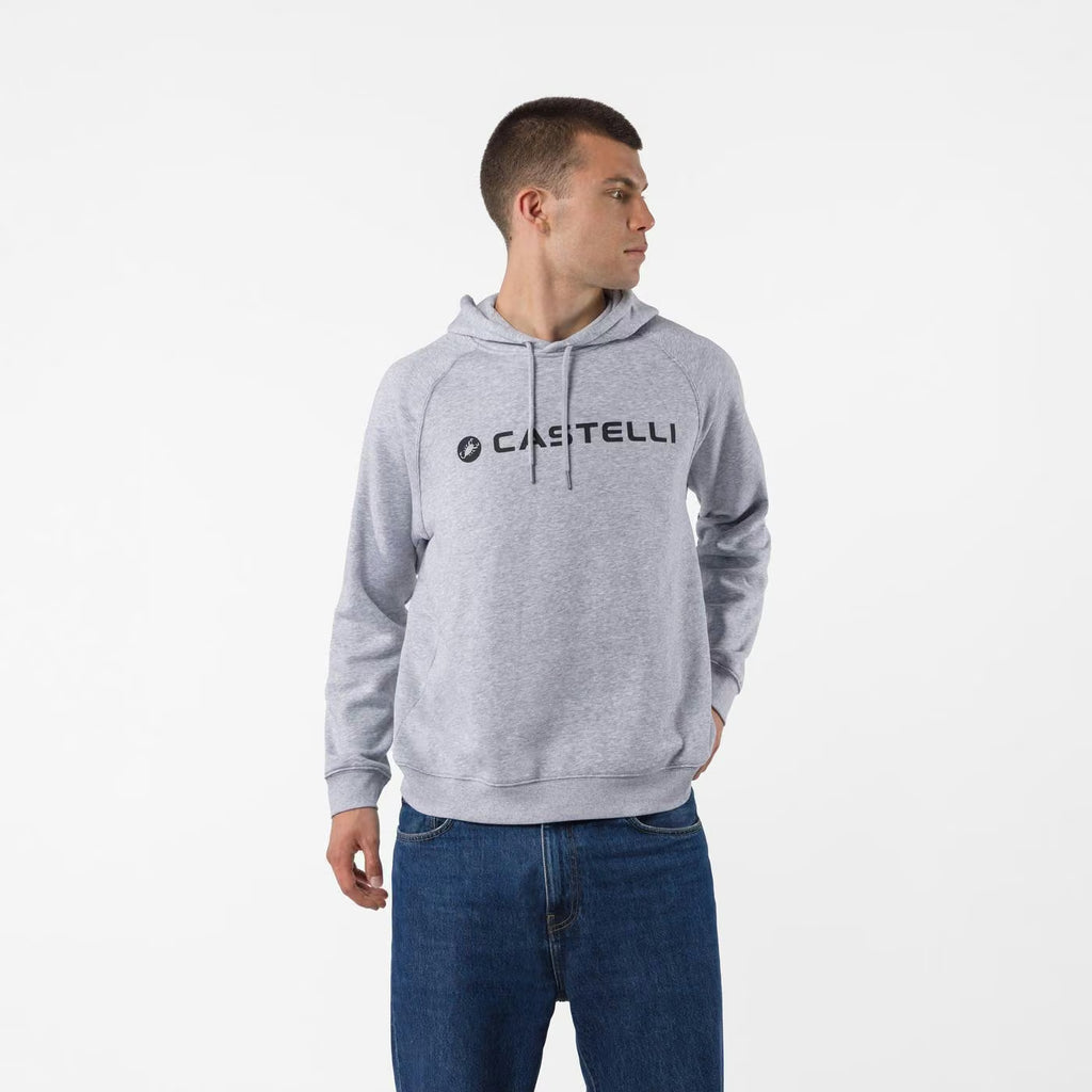Castelli Logo Hoodie Melagne Gray