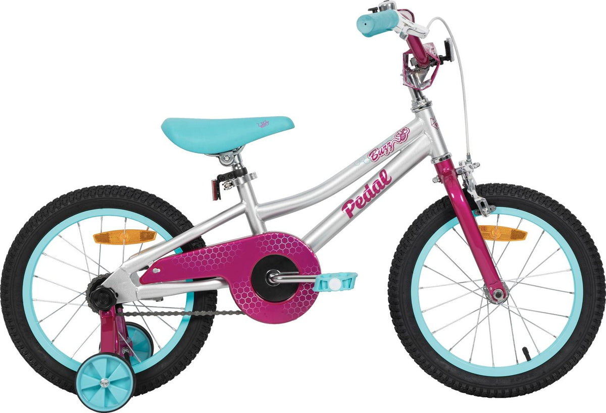 Pedal Buzz 16" Silver Pink Blue
