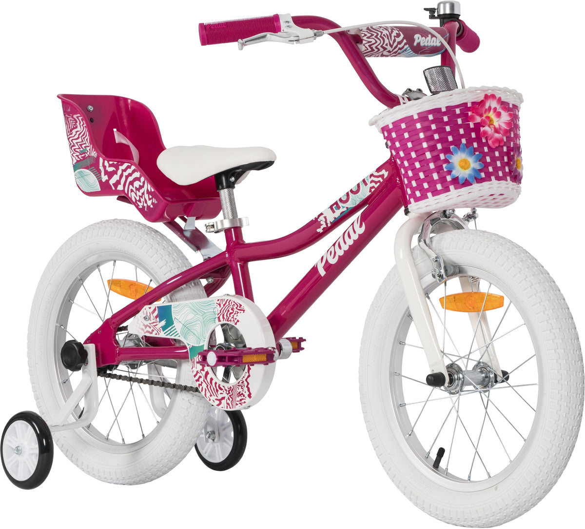Pedal Hoot 16" Pink White