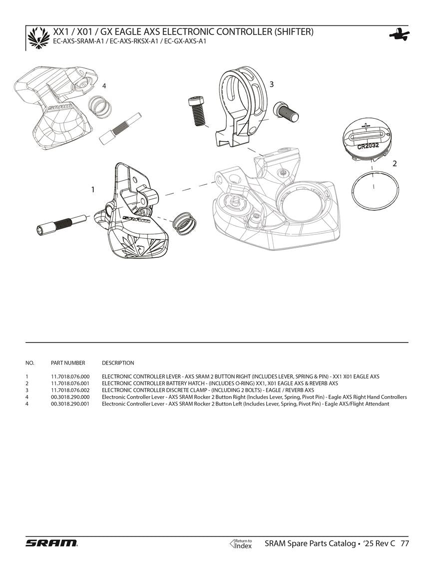 SRAM Eagle AXS Rocker Parts - Legacy